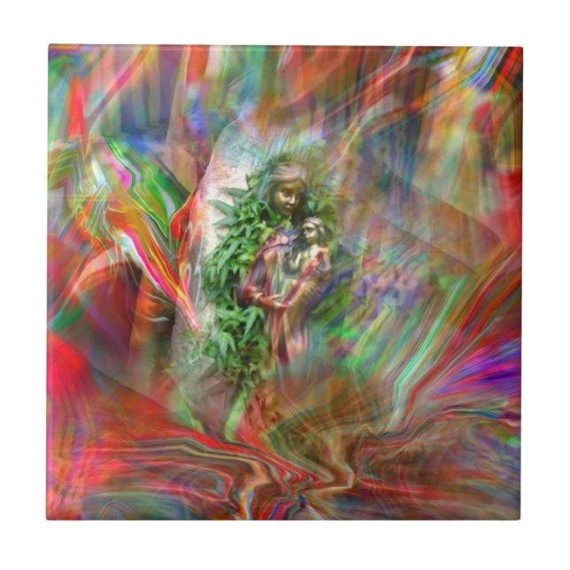 Graffiti Madonna Tile (Front)