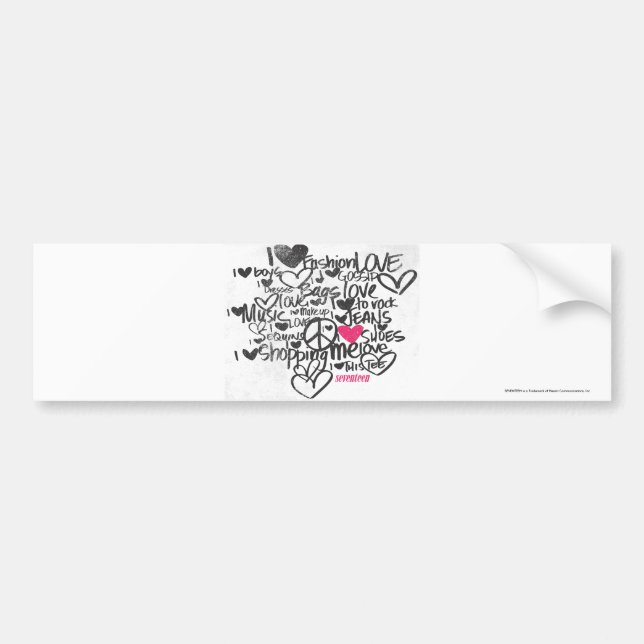 Graffiti Magenta Bumper Sticker (Front)