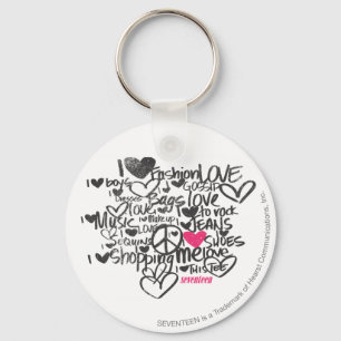 Graffiti Magenta Key Ring