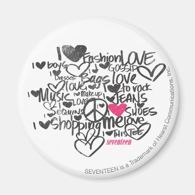 Graffiti Magenta Magnet (Front)