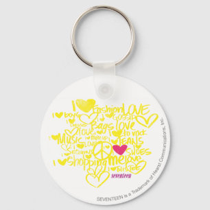 Graffiti Magenta/Yellow Key Ring