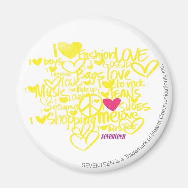 Graffiti Magenta/Yellow Magnet (Front)