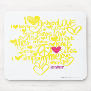 Graffiti Magenta/Yellow Mouse Mat