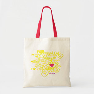 Graffiti Magenta/Yellow Tote Bag