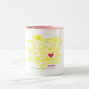 Graffiti Magenta/Yellow Two-Tone Coffee Mug