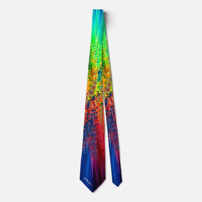 Graffiti - men's colourful designer necktie (Front)