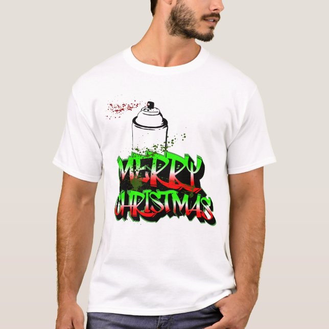 Graffiti Merry Christmas T-Shirt (Front)