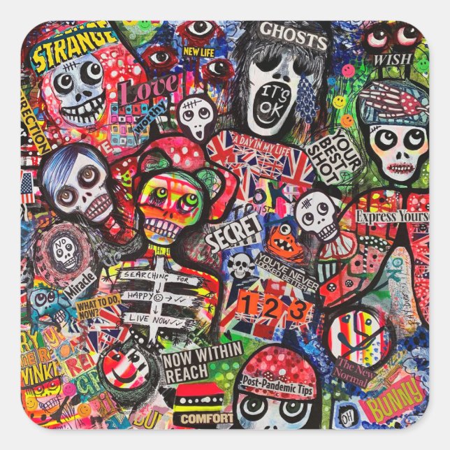 Graffiti Misfits Stickers by Ray Dust (Front)