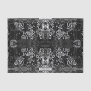 Graffiti Modern Vintage Black And White Pattern Tissue Paper