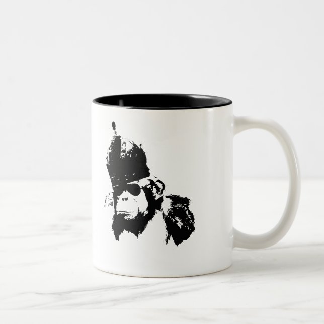 Graffiti Monkey King Two-Tone Coffee Mug (Right)