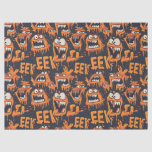 Graffiti Monster Eek Black Halloween (2) Tissue Paper