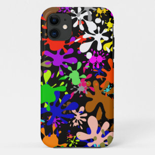 Graffiti Multi Paint Splatter Wallpaper Design iPhone 11 Case