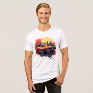 Graffiti Muscle Car  Tri-Blend Shirt