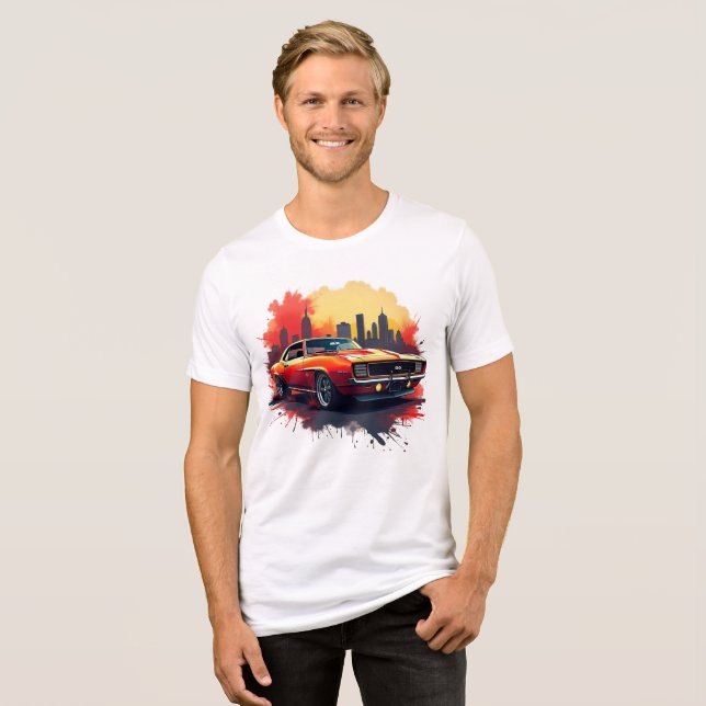 Graffiti Muscle Car  Tri-Blend Shirt (Front Full)