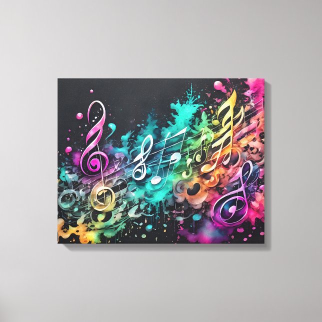 graffiti music canvas print (Front)