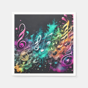 graffiti music napkin