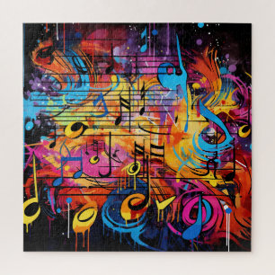 Graffiti Musical Notes Puzzle