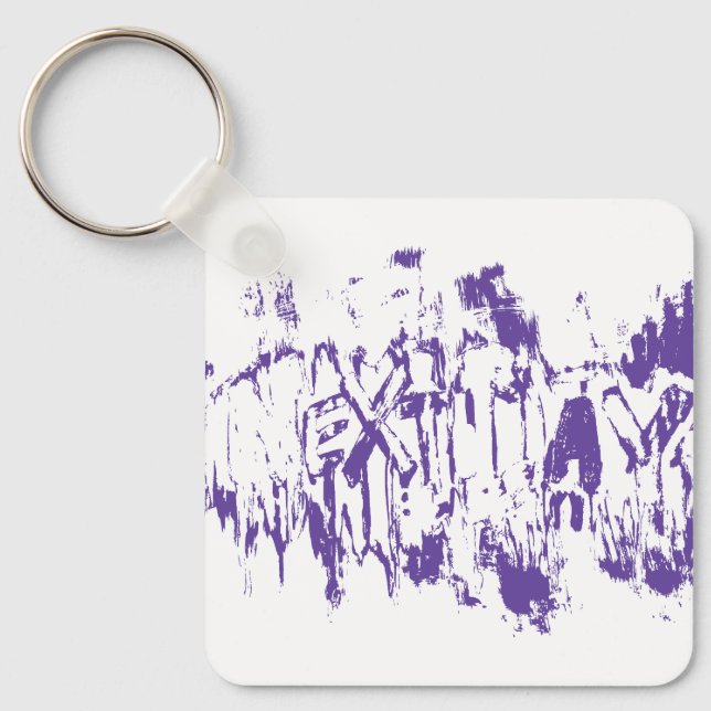 Graffiti Nextday Grunge Brush Abstract Typography Key Ring (Front)