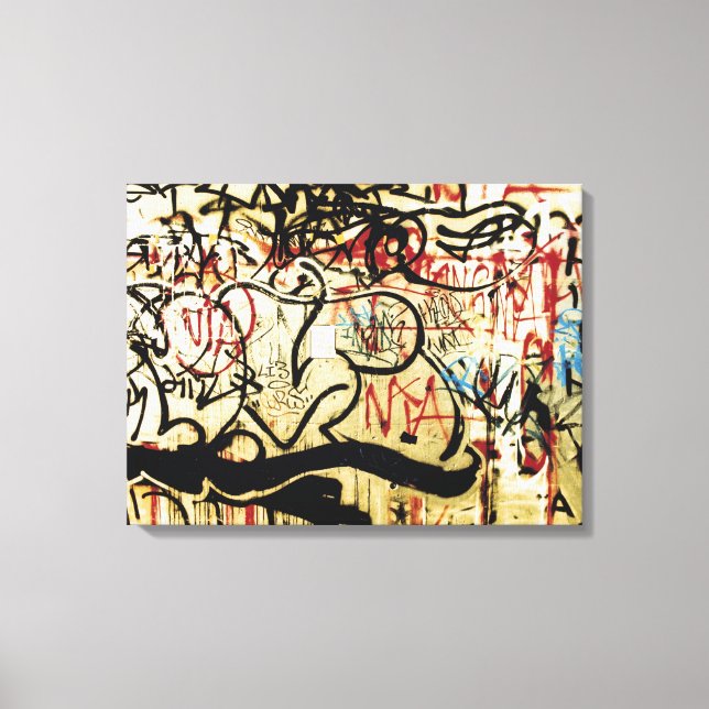 Graffiti on a wall canvas print (Front)