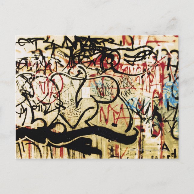 Graffiti on a wall postcard (Front)