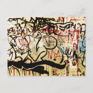 Graffiti on a wall postcard