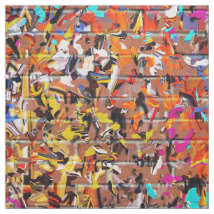 Graffiti on brick fabric
