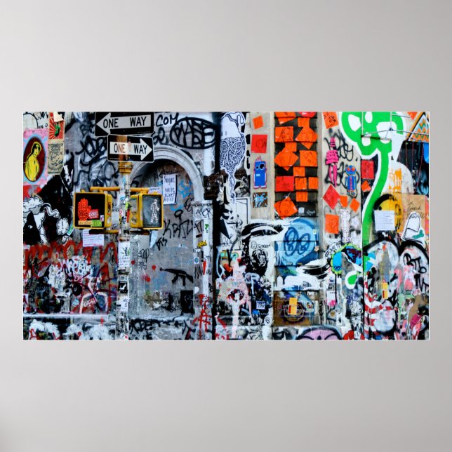 Graffiti One Way Street Poster (Front)