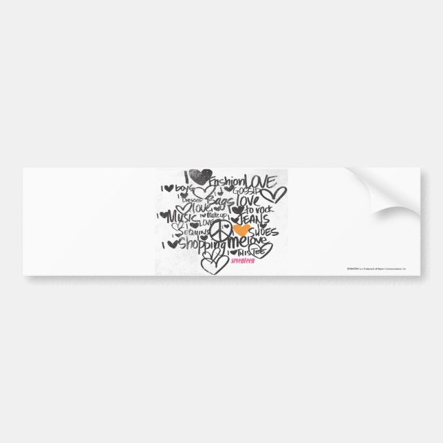 Graffiti Orange Bumper Sticker (Front)