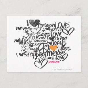 Graffiti Orange Postcard