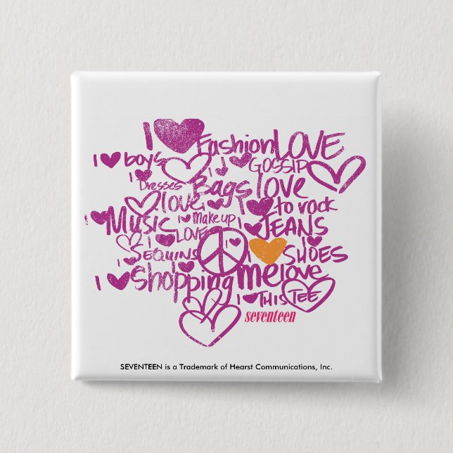 Graffiti Orange/Purple 15 Cm Square Badge (Front)