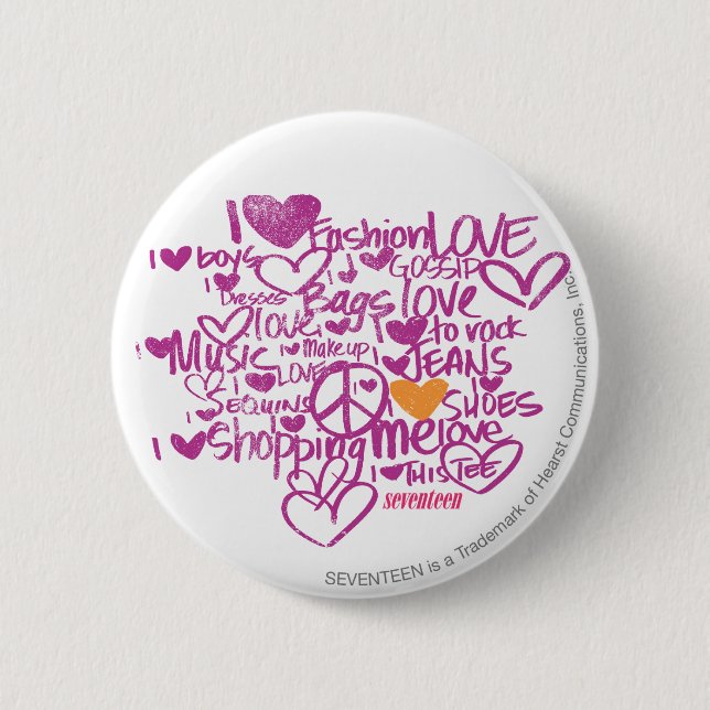 Graffiti Orange/Purple 6 Cm Round Badge (Front)