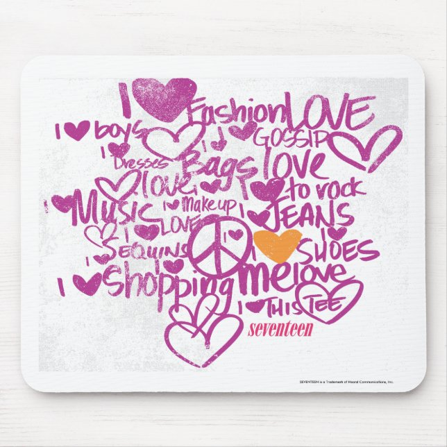 Graffiti Orange/Purple Mouse Mat (Front)