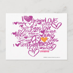 Graffiti Orange/Purple Postcard