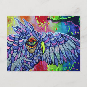 Graffiti Owl Art Postcard