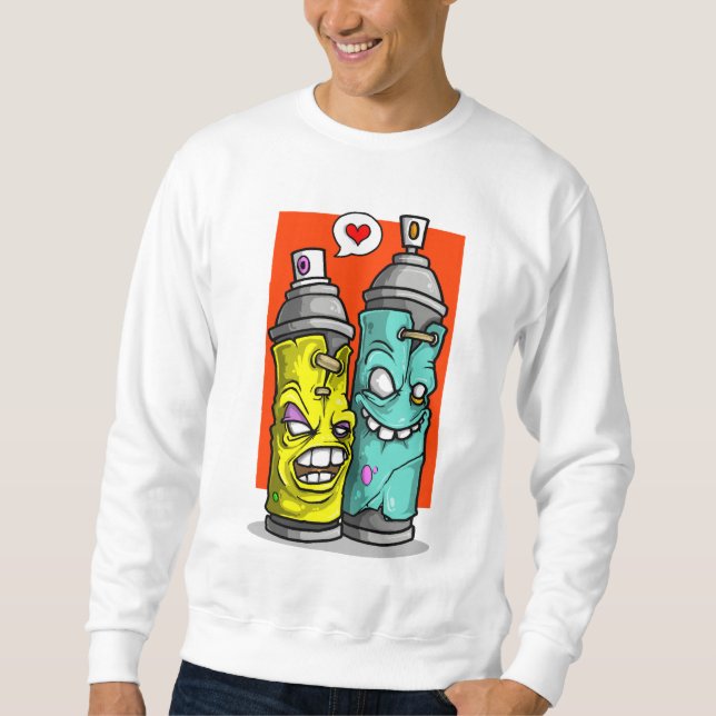 GRAFFITI PAINT 2 SPRAY CANS by Hoakser Sweatshirt (Front)