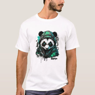 Graffiti Paint Cyberpunk Panda Creative Art Paint T-Shirt