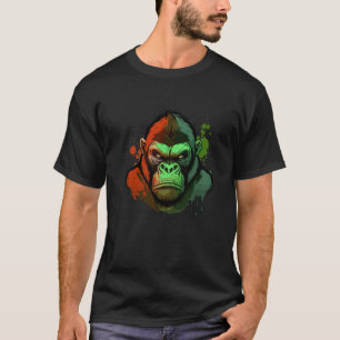 Graffiti Paint Gorilla Ape Creative Art Drawing T-Shirt