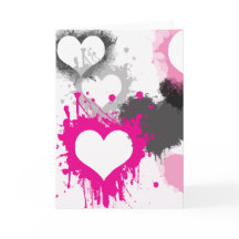 Graffiti Paint Splash Heart Valentine's Day Card