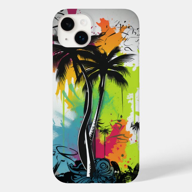 Graffiti Palm Tree Case-Mate iPhone Case (Back)