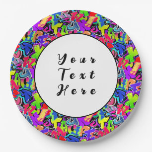 Graffiti Paper Plate