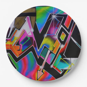Graffiti paper plate