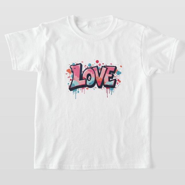Graffiti Pastel Love Bomb T-Shirt (Laydown)