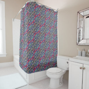 graffiti pattern shower curtain