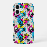 Graffiti Pattern with Neon Colors and Urban Grunge