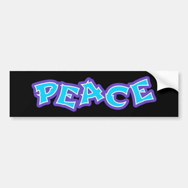 Graffiti Peace Bumper Sticker (Front)