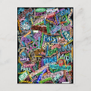 graffiti peace card