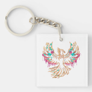 "Graffiti Phoenix Rising" Key Ring