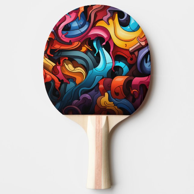 Graffiti Ping Pong Paddle (Front)