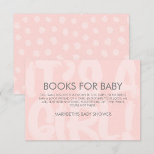 Graffiti Pink Baby Shower Bring A Book Request Invitation