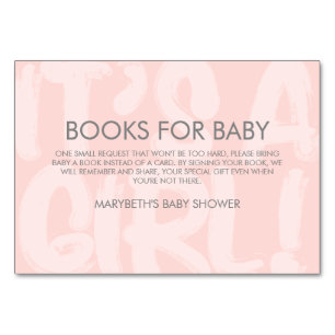 Graffiti Pink Baby Shower Bring A Book Request Table Number